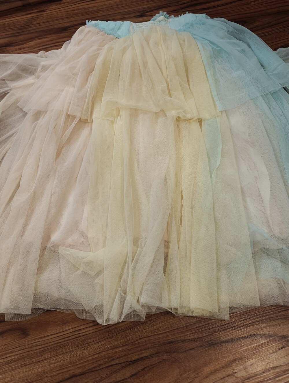 Anthropologie Pernille Rosenkilde Strapless Colorblock Tulle Dress - Picture 10 of 12